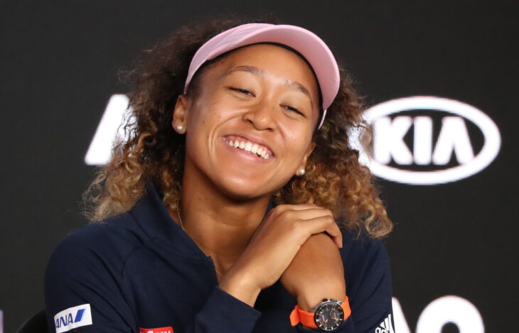 MELBOURNE, AUSTRALIA - JANUARY 26, 2019: 2019 Australian Open Champion Naomi Osaka of Japan during press conference following her win in the final match at Rod Laver Arena in Melbourne Park